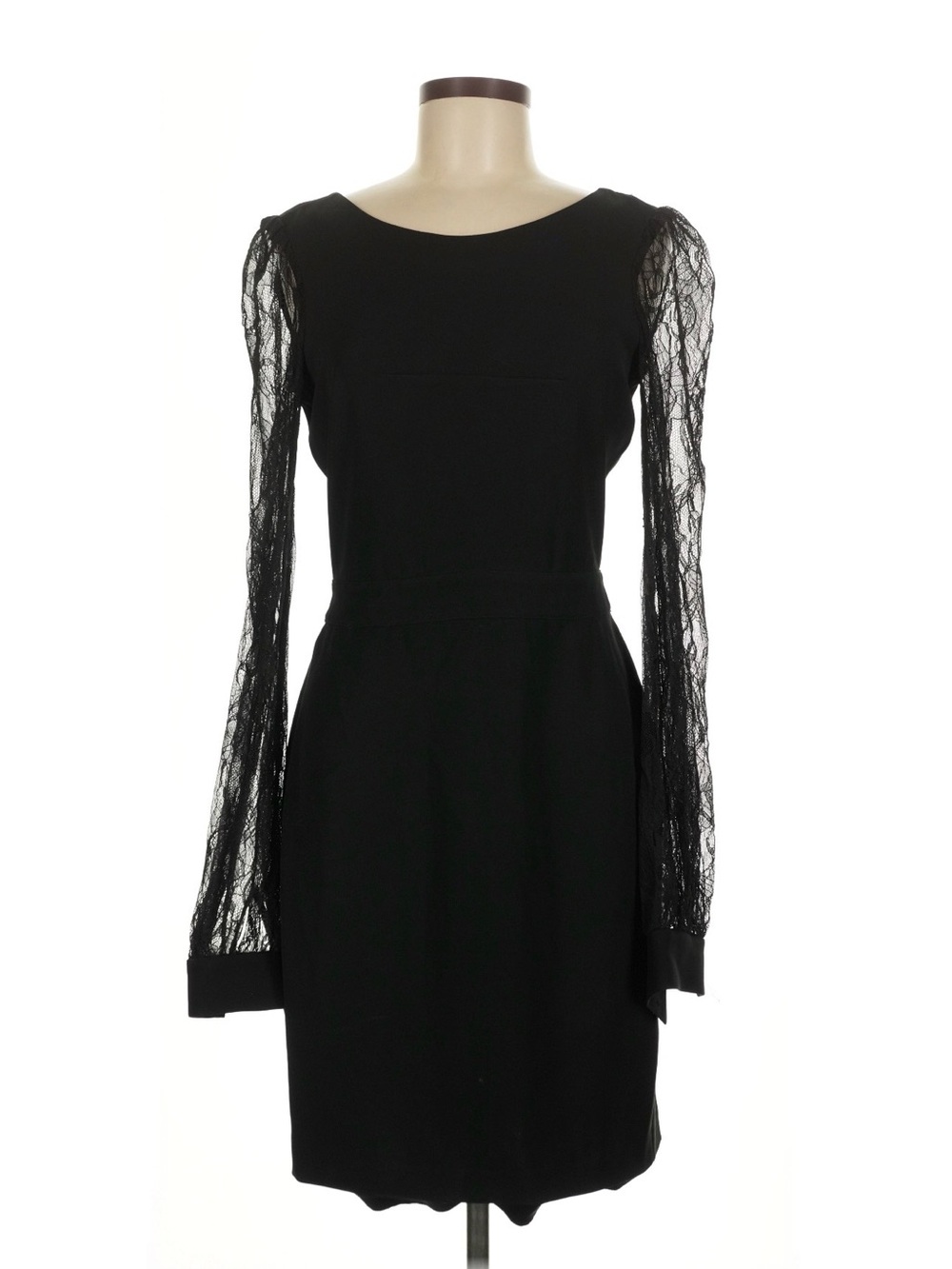 Rachel Zoe Black Lace Long-Sleeve Sheath Dress